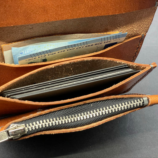 Nedidelė 3-jų skyrių piniginė